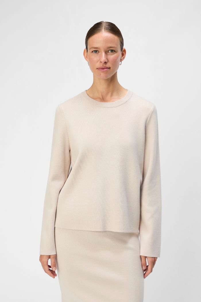 Reynard Square Sleeve O-neck, Silver Gray